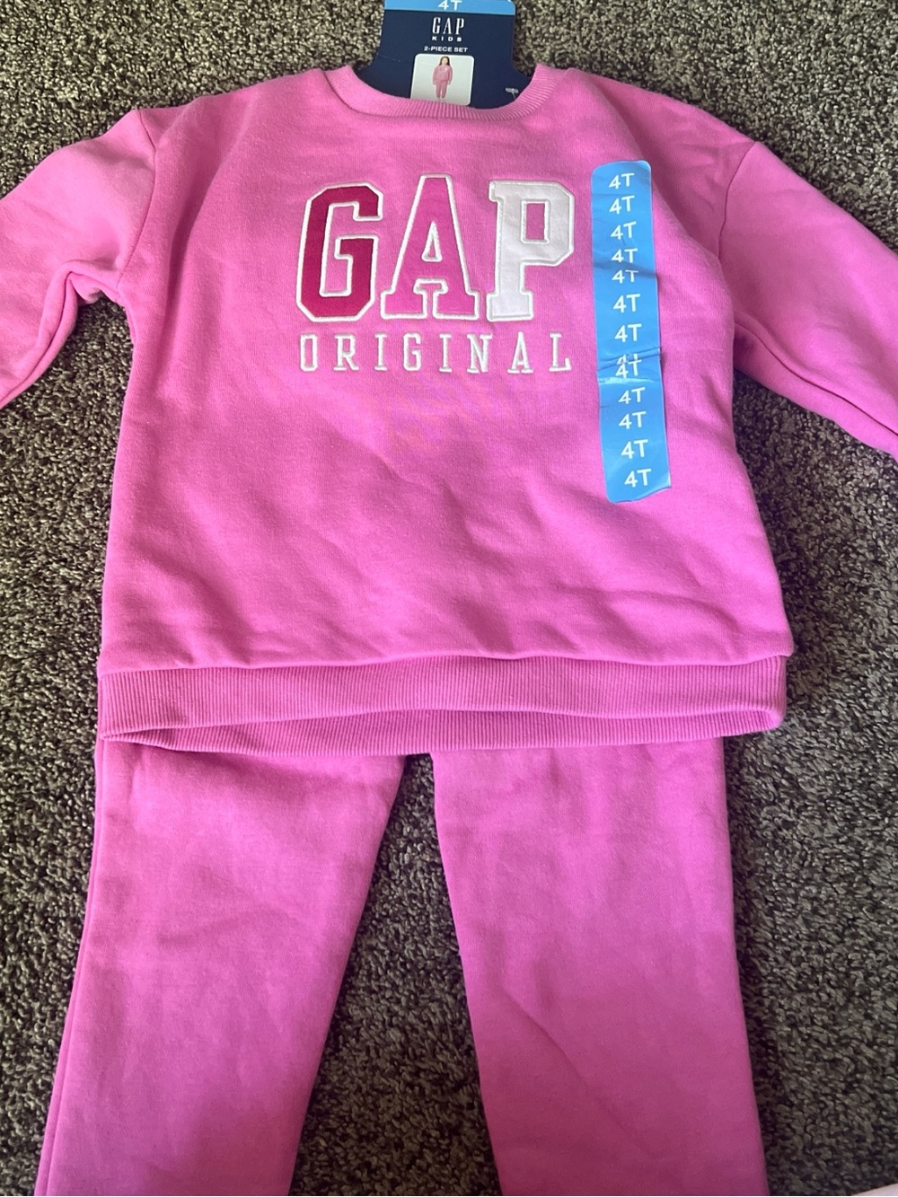 GAP Pink Logo Sweatshirt and Jogger Set